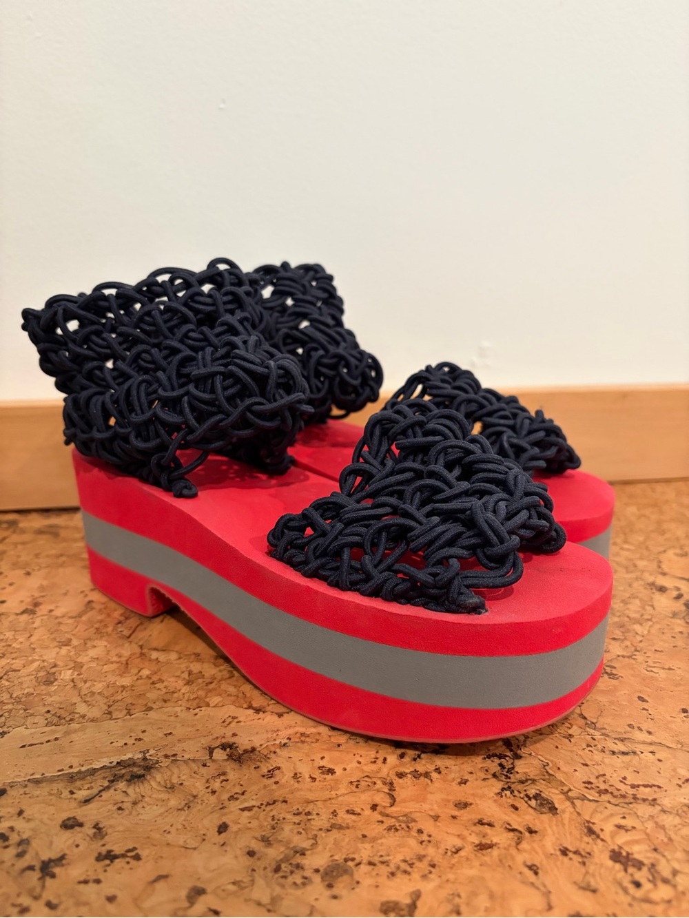 Arielle de Pinto LVMM Platform Crochet Sandals - S (36-37)